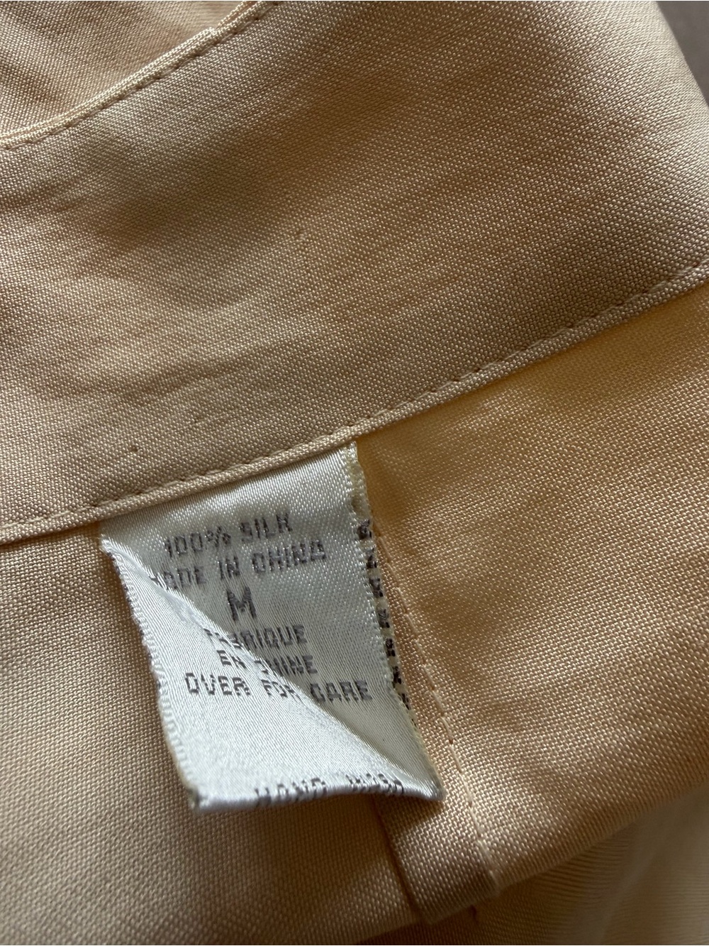 Vintage 100% Silk Cream Midi Wrap Skirt with Side Tie - Picture 3 of 3